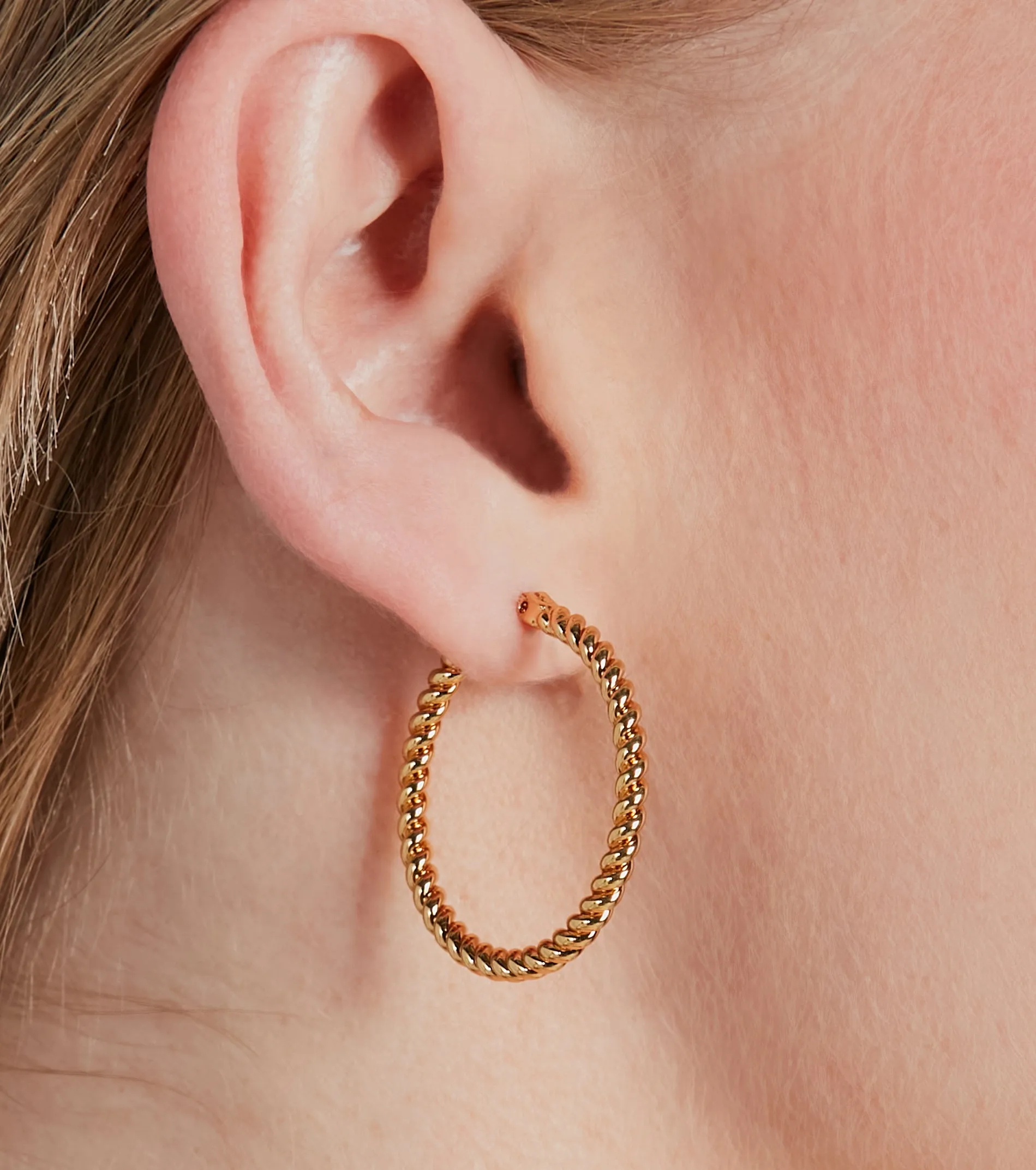 Unique Chic 14K Gold Plated Hoop Earrings sold by Windsor