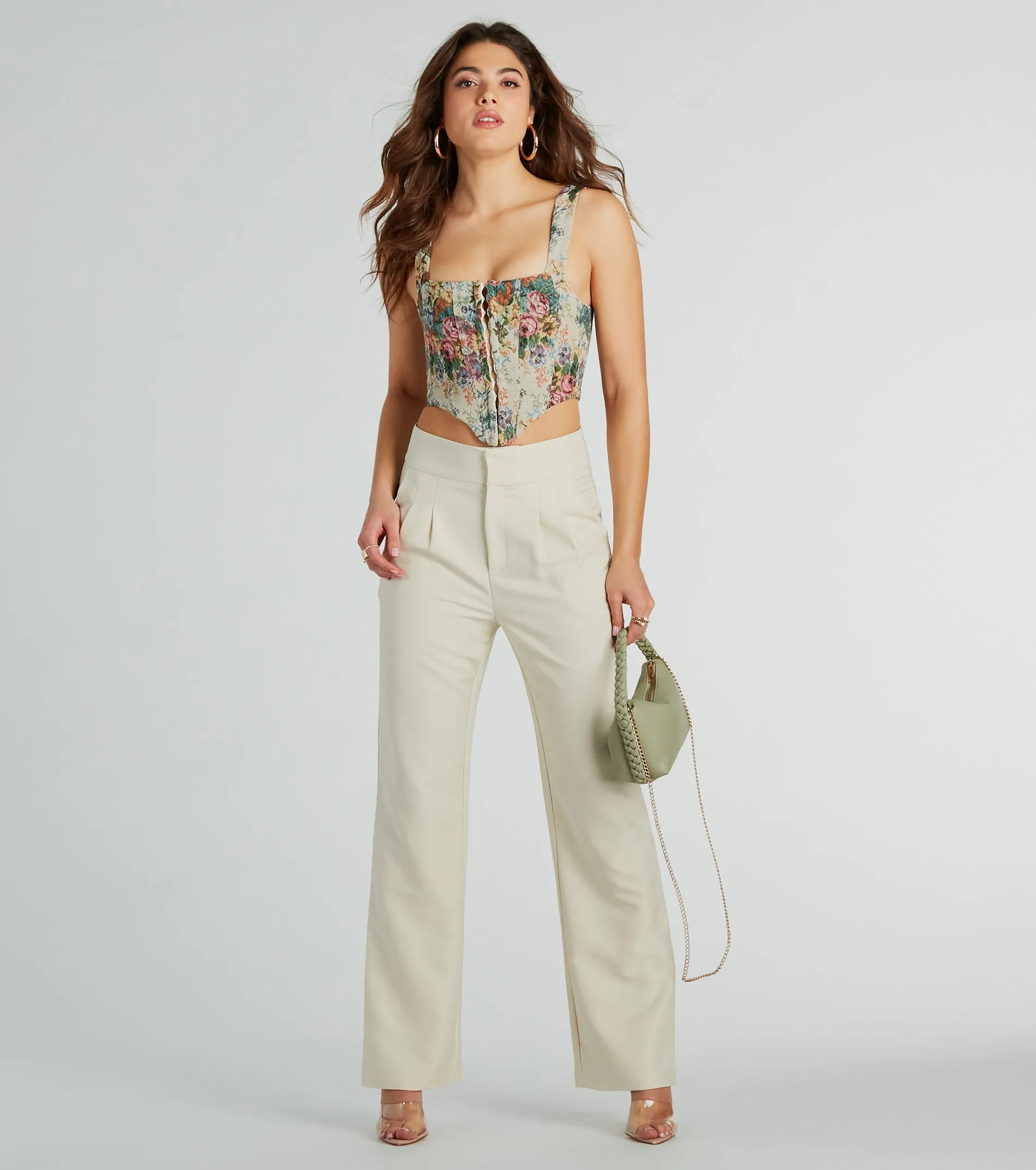 Fairytale Flair Lace-Up Floral Corset Top sold by Windsor product image thumbnail 3