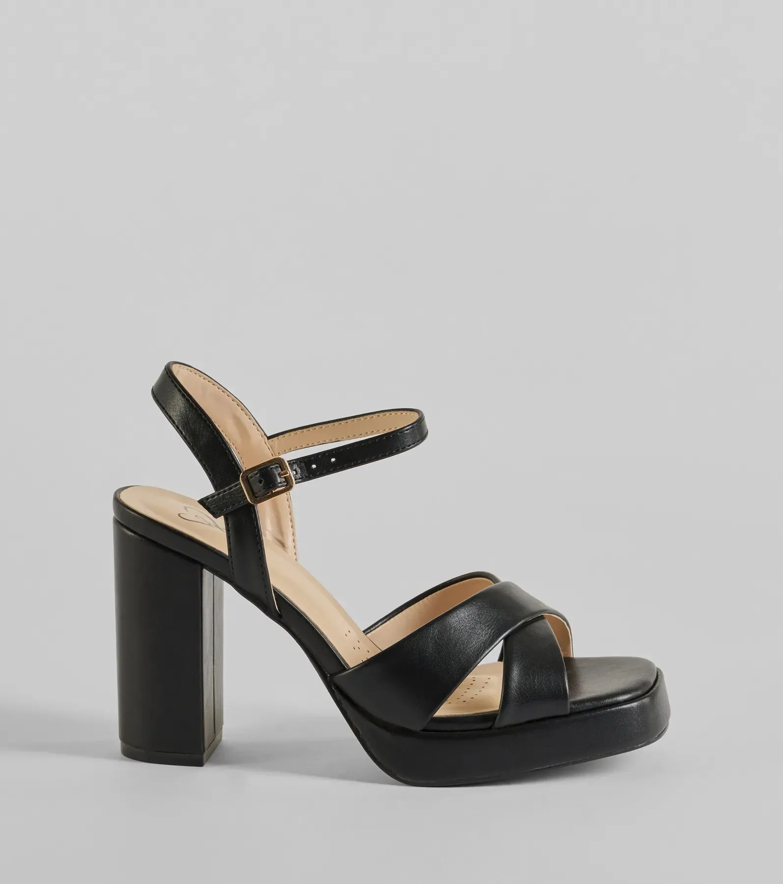 Timeless Treasure Criss-Cross Platform Block Heels sold by Windsor product image thumbnail 2