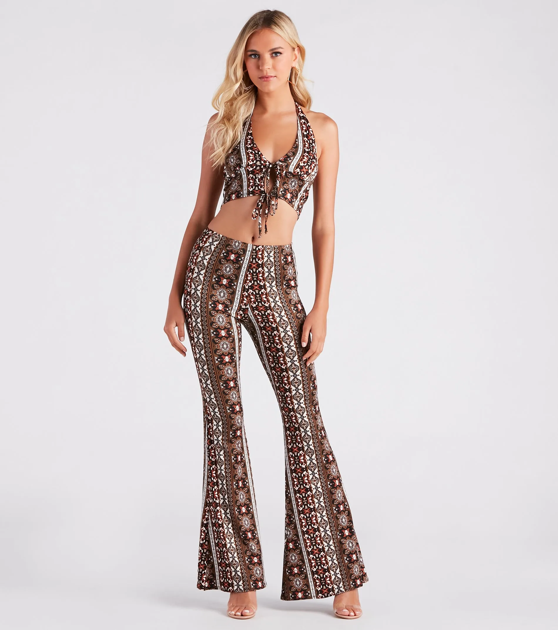 Bohemian Girl Halter Tie Crop Top sold by Windsor product image thumbnail 3