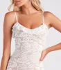 Romance Alert Lace Ruffle High-Low Midi Dress sold by Windsor
