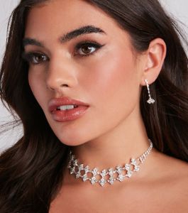 Striking Stunner Choker And Earrings Set sold by Windsor