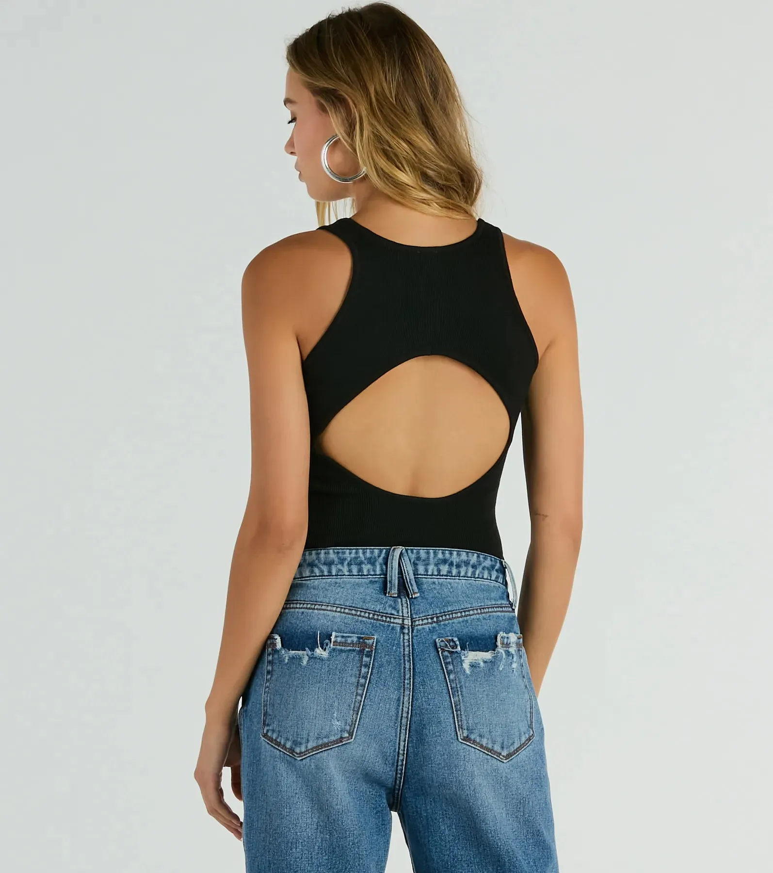 Sexy Comeback Sleeveless Cutout Back Bodysuit sold by Windsor product image thumbnail 2