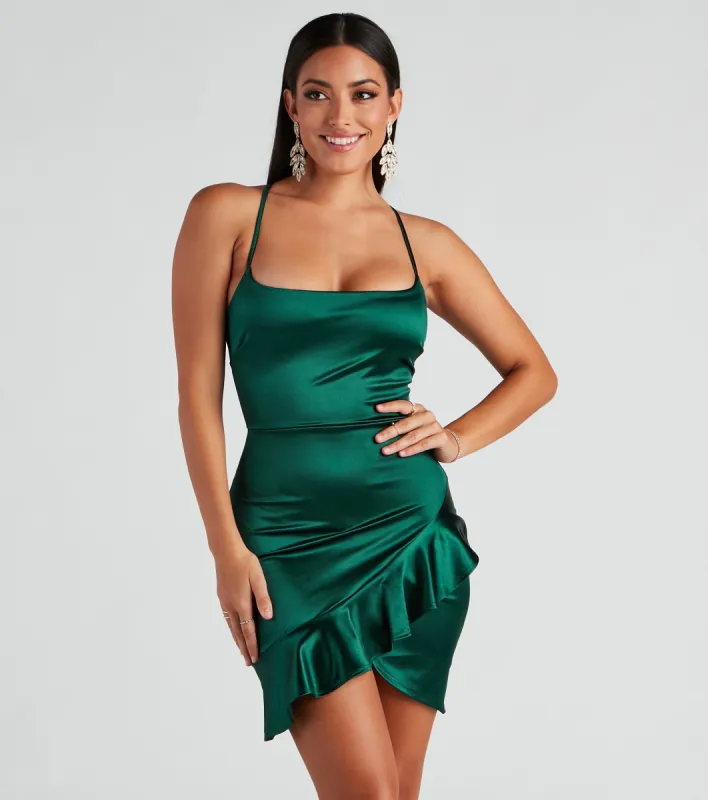 Flirty Vibes Ruffled Mini Dress sold by Windsor
