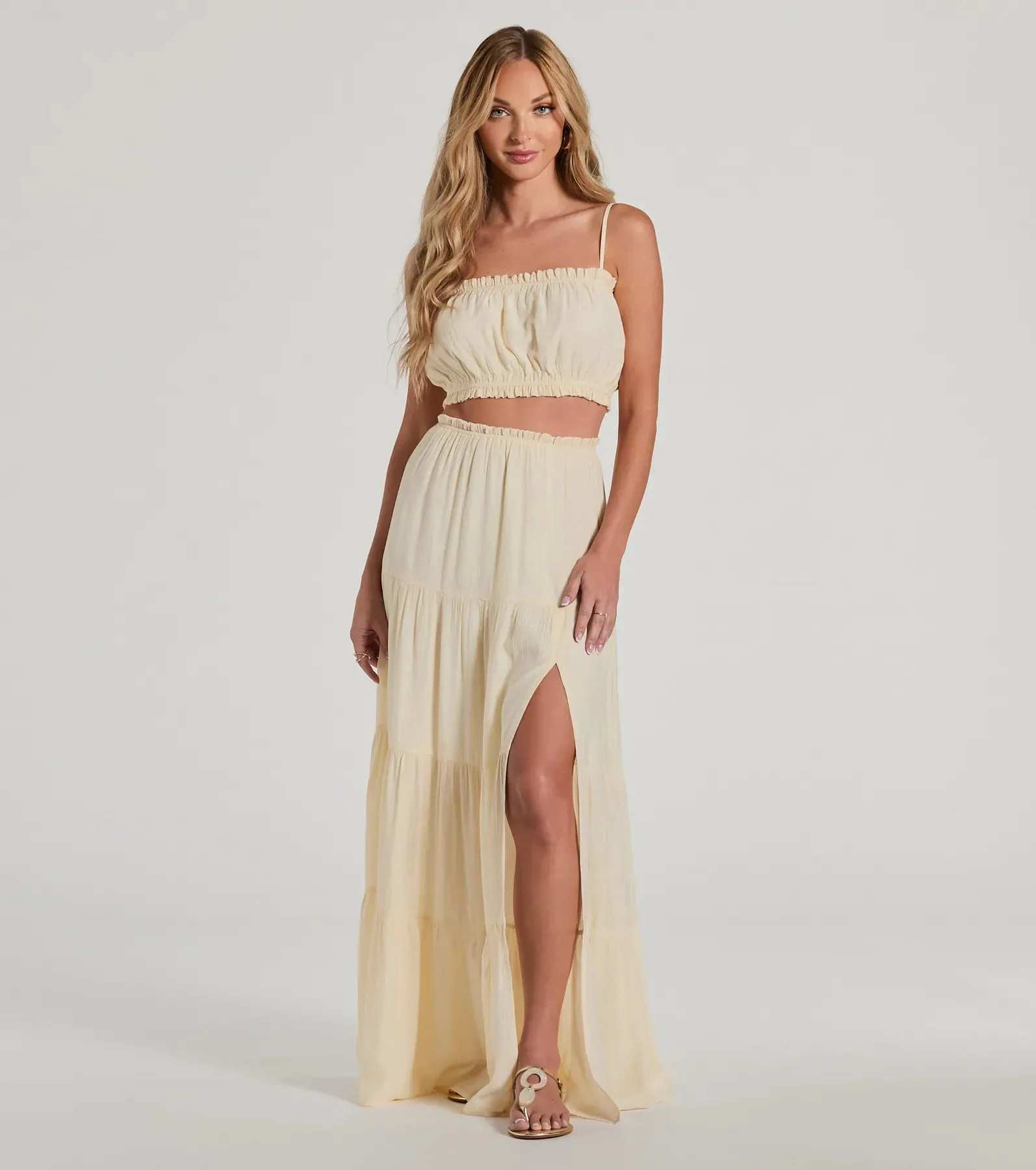 Romance For Two Sleeveless Crop Top sold by Windsor product image thumbnail 4