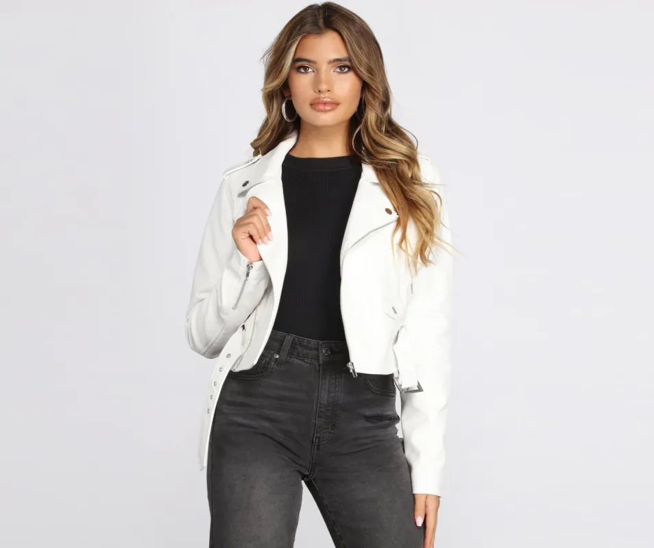 PLACEHOLDER - Biker Chic Crop Jacket sold by Windsor