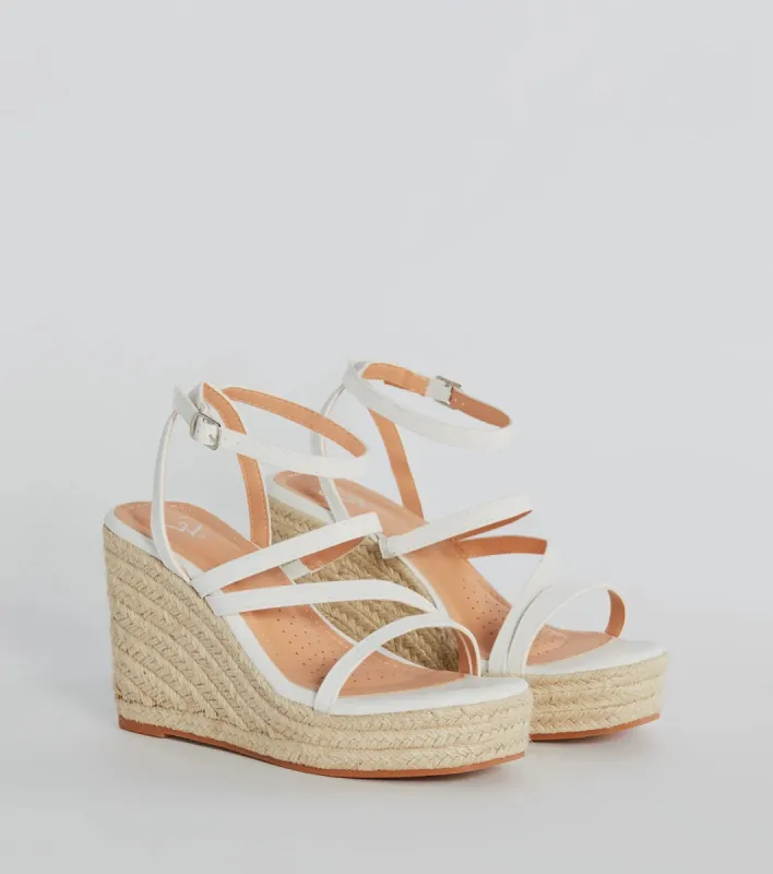Summertime Chic Strappy Espadrille Wedges sold by Windsor