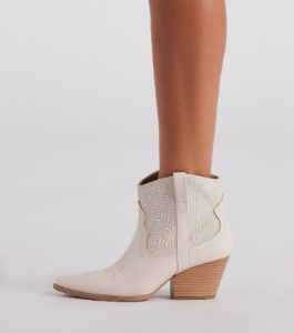 Country Babe Pearl Detailed Western Booties sold by Windsor