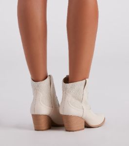 Country Babe Pearl Detailed Western Booties sold by Windsor