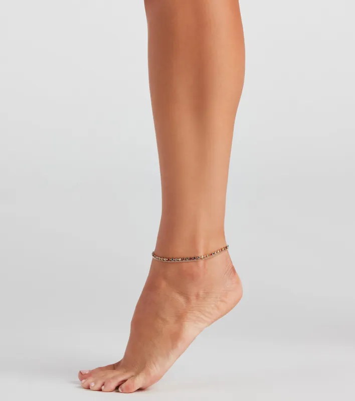 Pop Of Color Two-Pack Anklet Set sold by Windsor