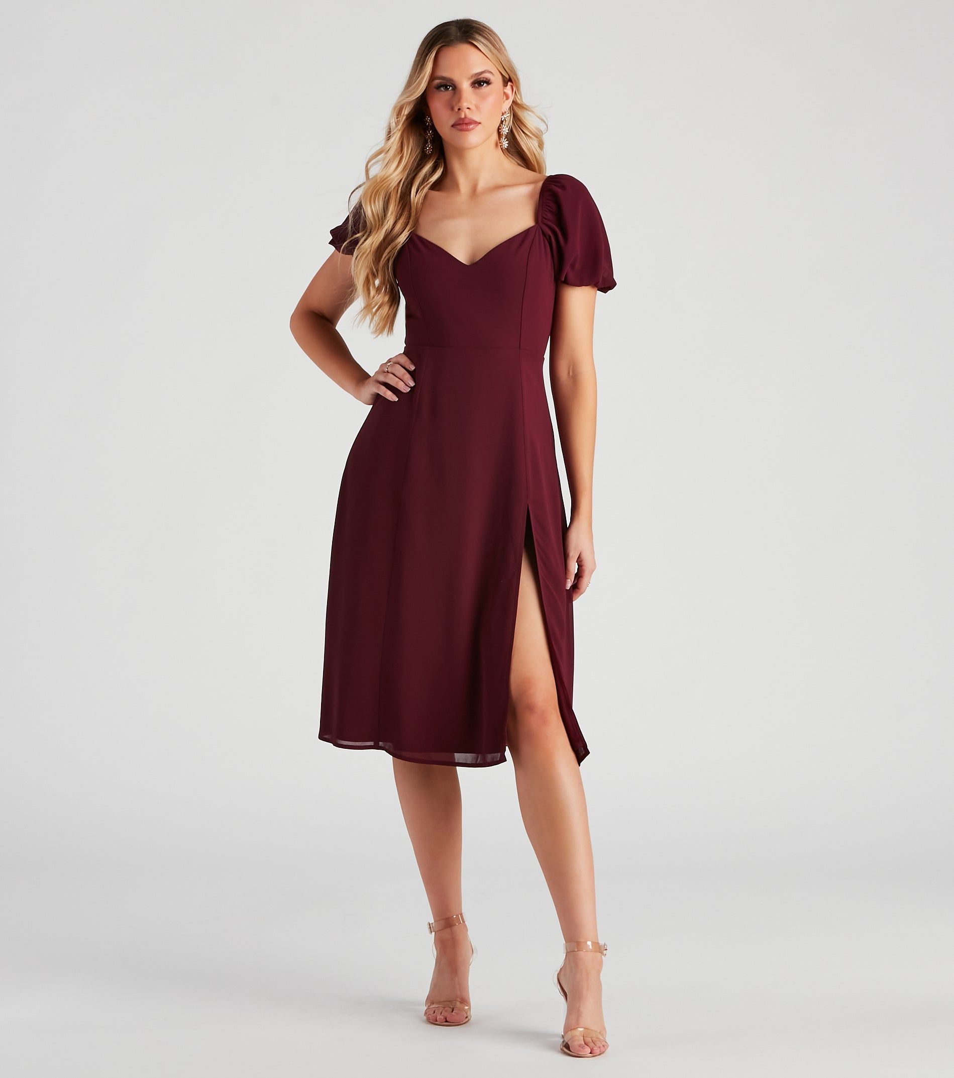 Sweet Harmony Chiffon Midi Dress sold by Windsor