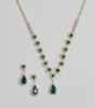 Luxe Look Gemstone Necklace And Earrings Set sold by Windsor