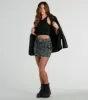 Trendsetting Aesthetic Belted Denim Mini Skirt sold by Windsor