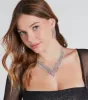 Dreaming Of Glam Rhinestone Necklace And Earrings Set sold by Windsor