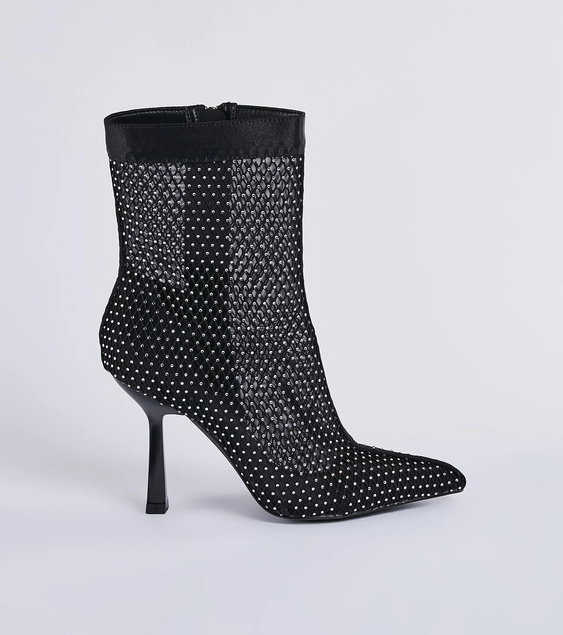 Party's Here Mesh Rhinestone Stiletto Booties sold by Windsor product image thumbnail 2