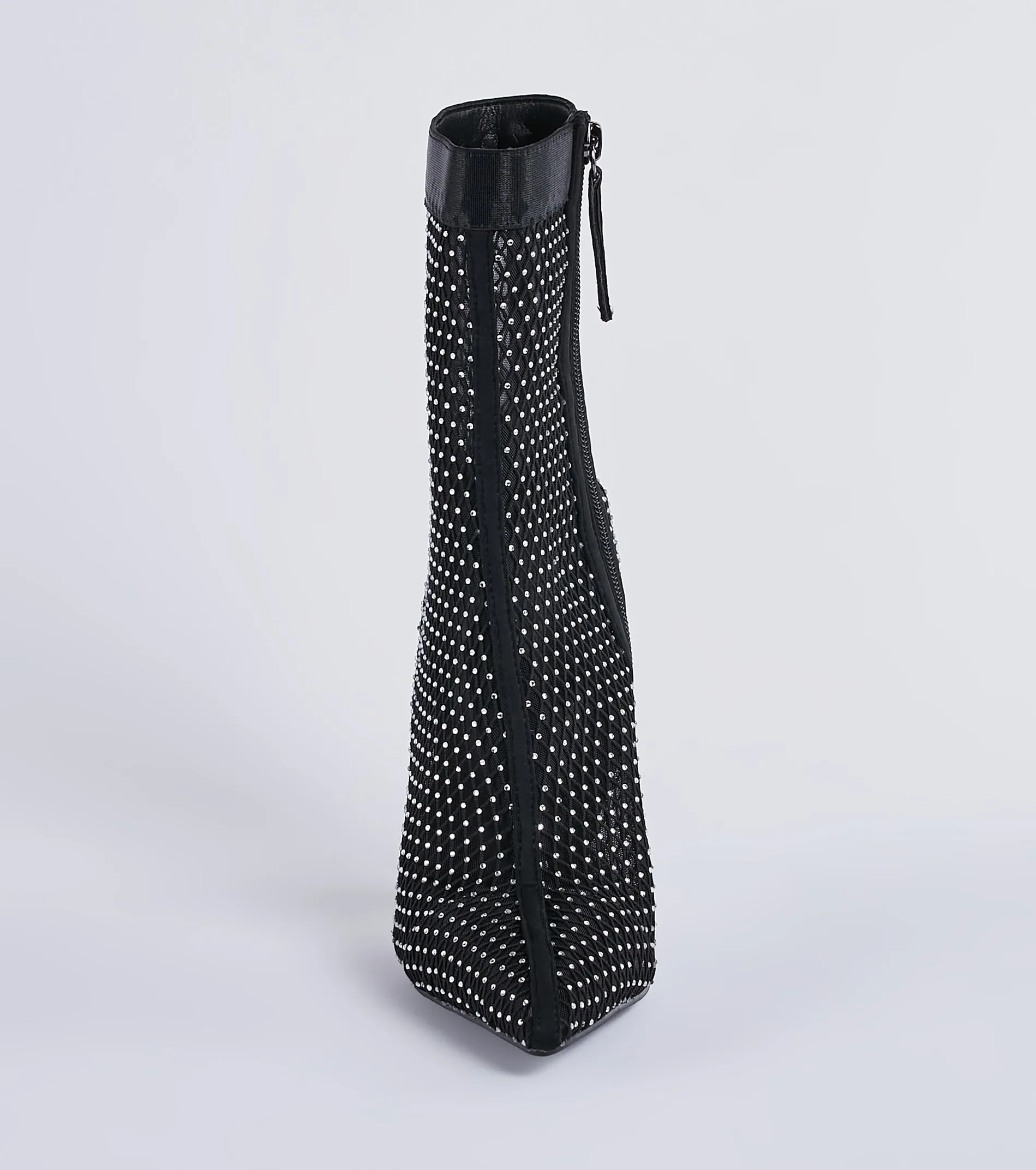 Party's Here Mesh Rhinestone Stiletto Booties sold by Windsor product image thumbnail 3