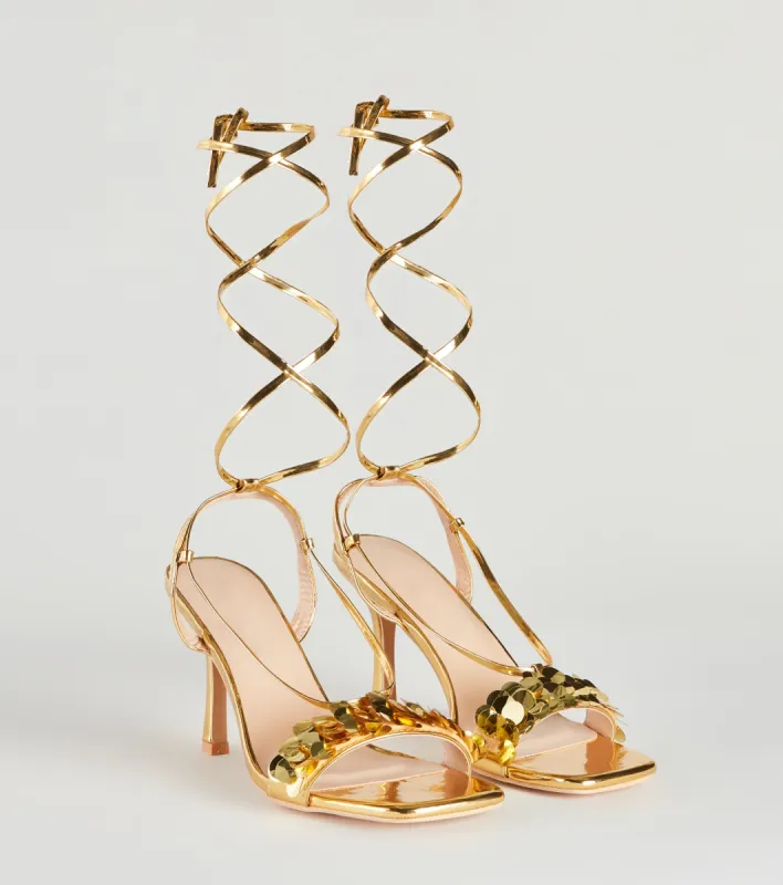 Remember Me Metallic Sequin Stiletto Heels sold by Windsor