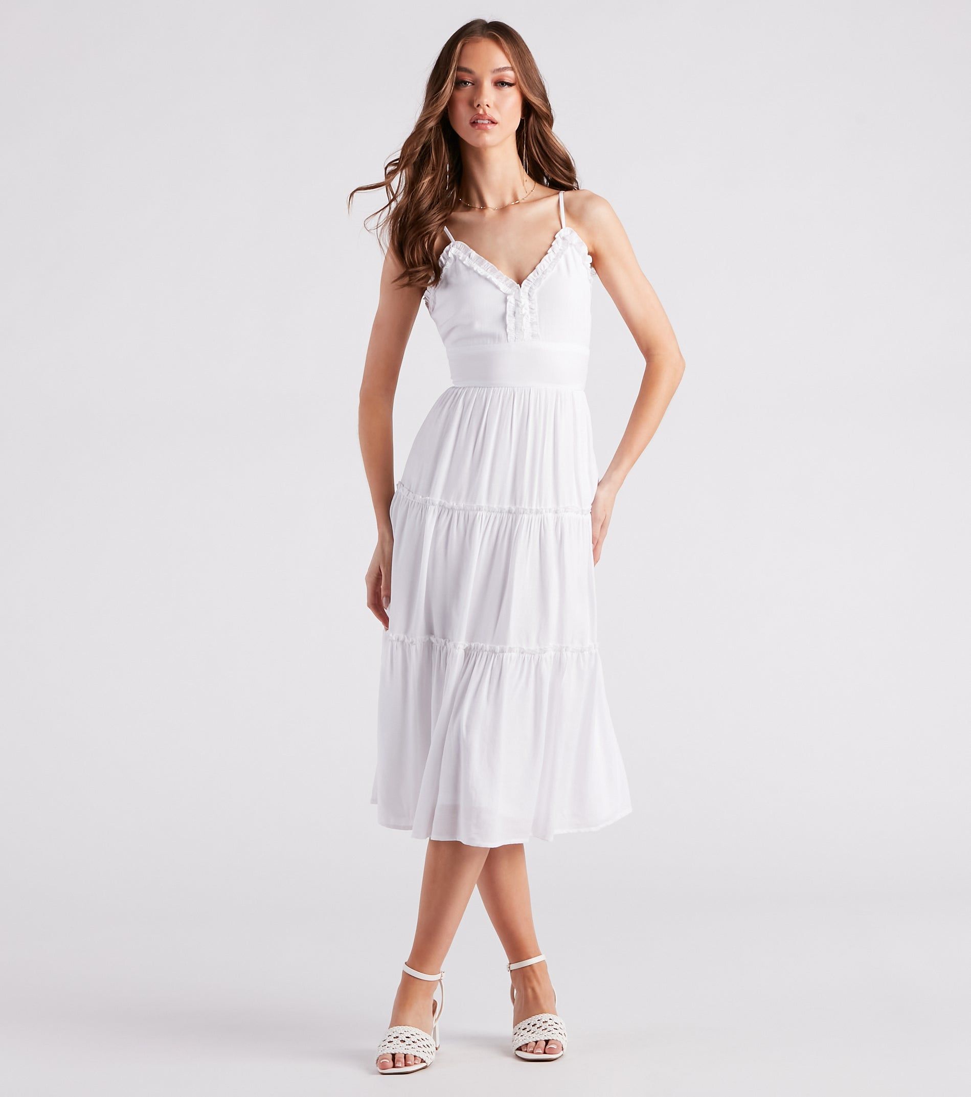 Sunshine On My Mind Linen Midi Dress sold by Windsor product image thumbnail 3