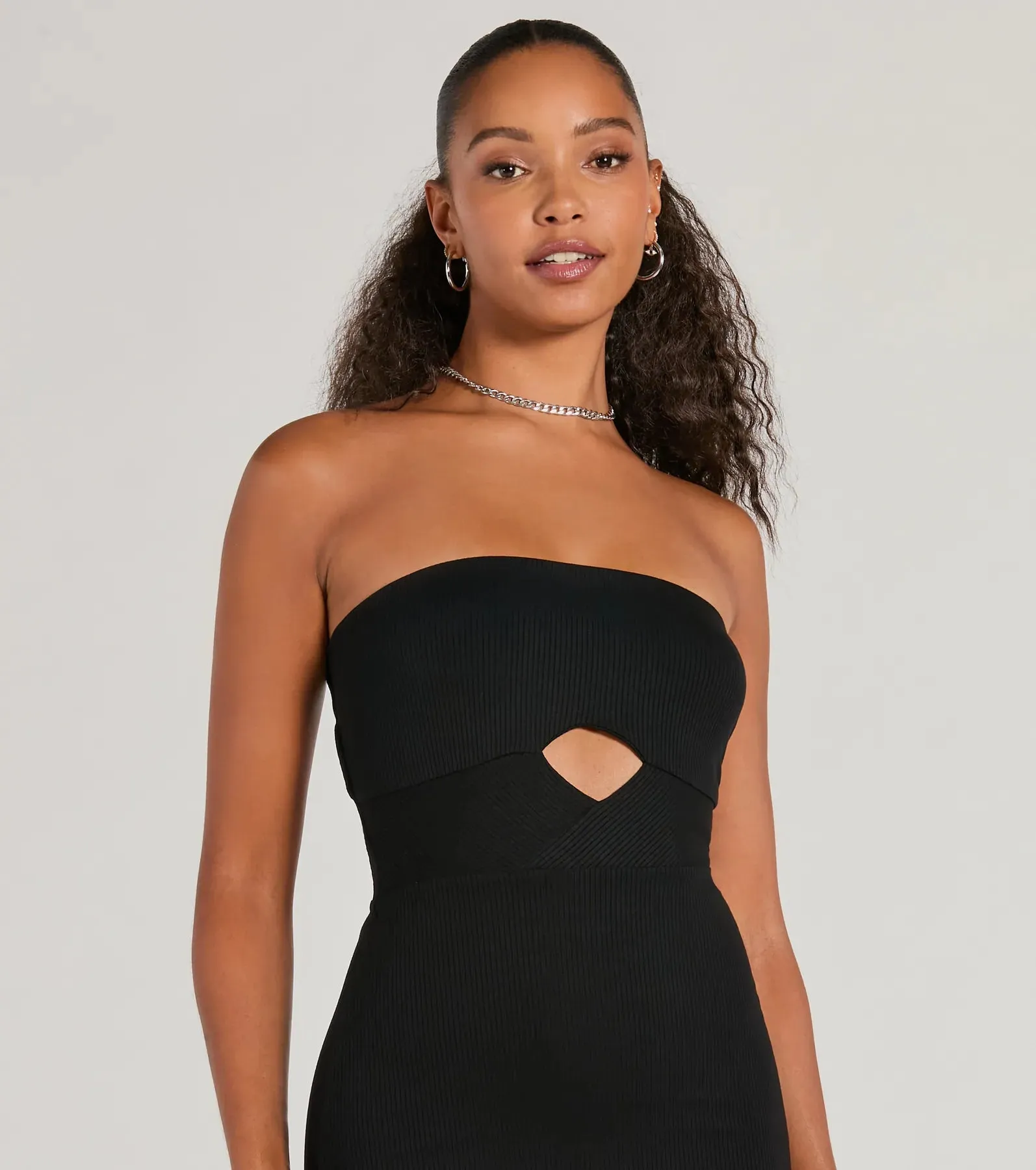 Never A Dull Moment Strapless Cutout Maxi Dress sold by Windsor product image thumbnail 3
