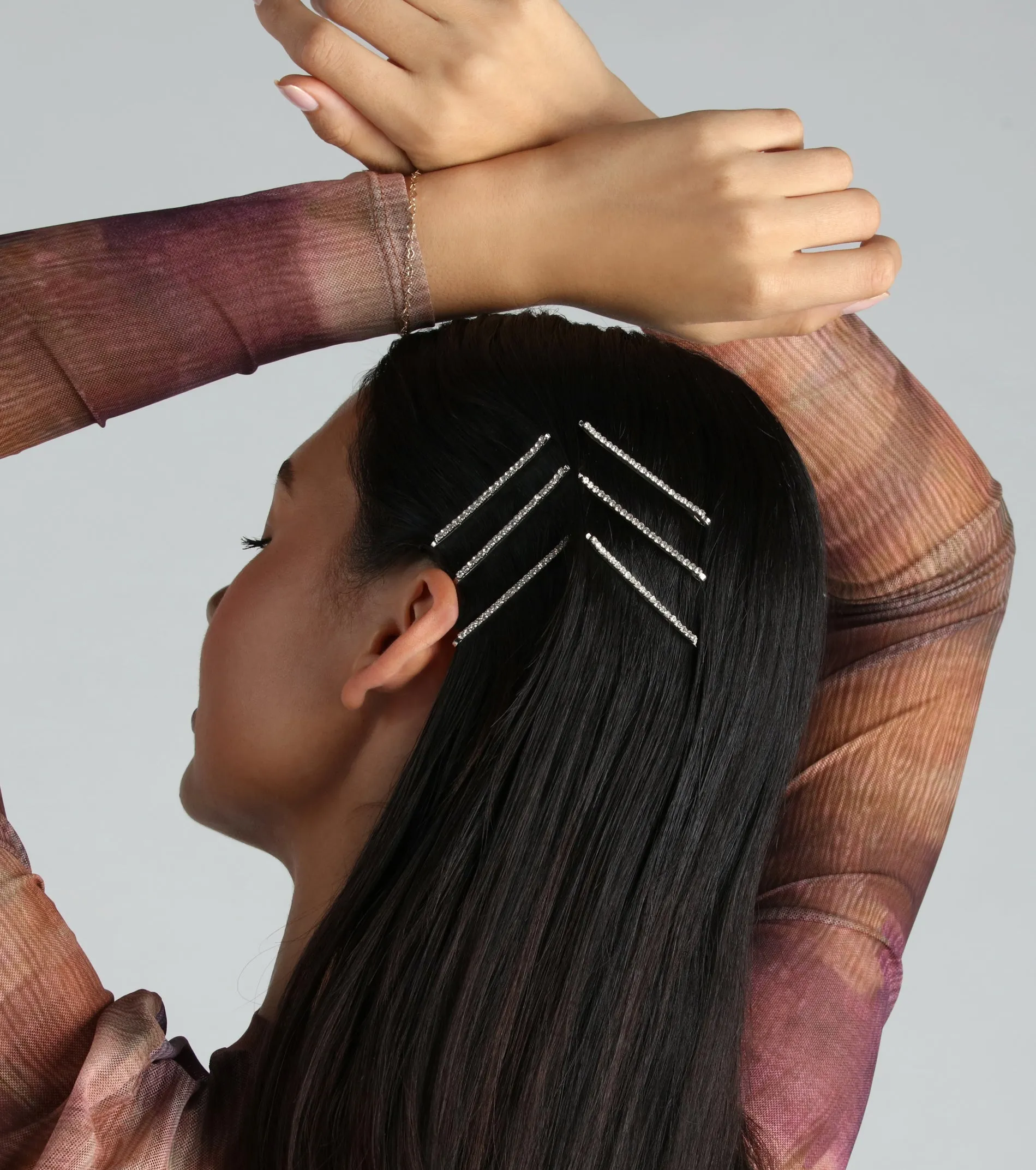 Favorite Rhinestone Hair Pin Six Pack sold by Windsor