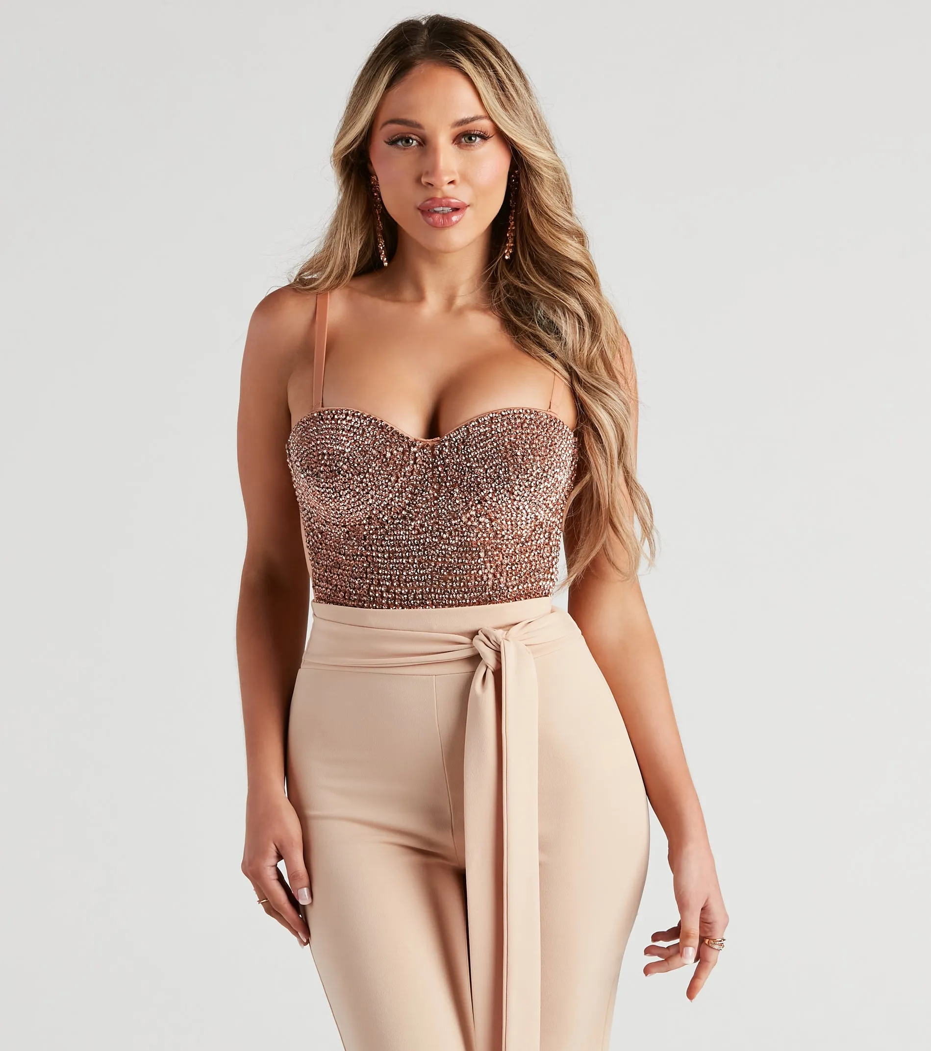 CLEARANCE - Sparkle and Shine Rhinestone Bustier sold by Windsor