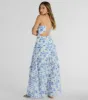 Charming Vibe Tie-Back Flowy Floral Woven Maxi Dress sold by Windsor