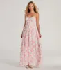 Charming Vibe Tie-Back Flowy Floral Woven Maxi Dress sold by Windsor