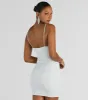Glitzy Shine Twist-Front Glitter Mini Dress sold by Windsor