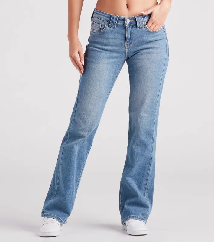 Drop It Low Rise Bootcut Denim Jeans sold by Windsor