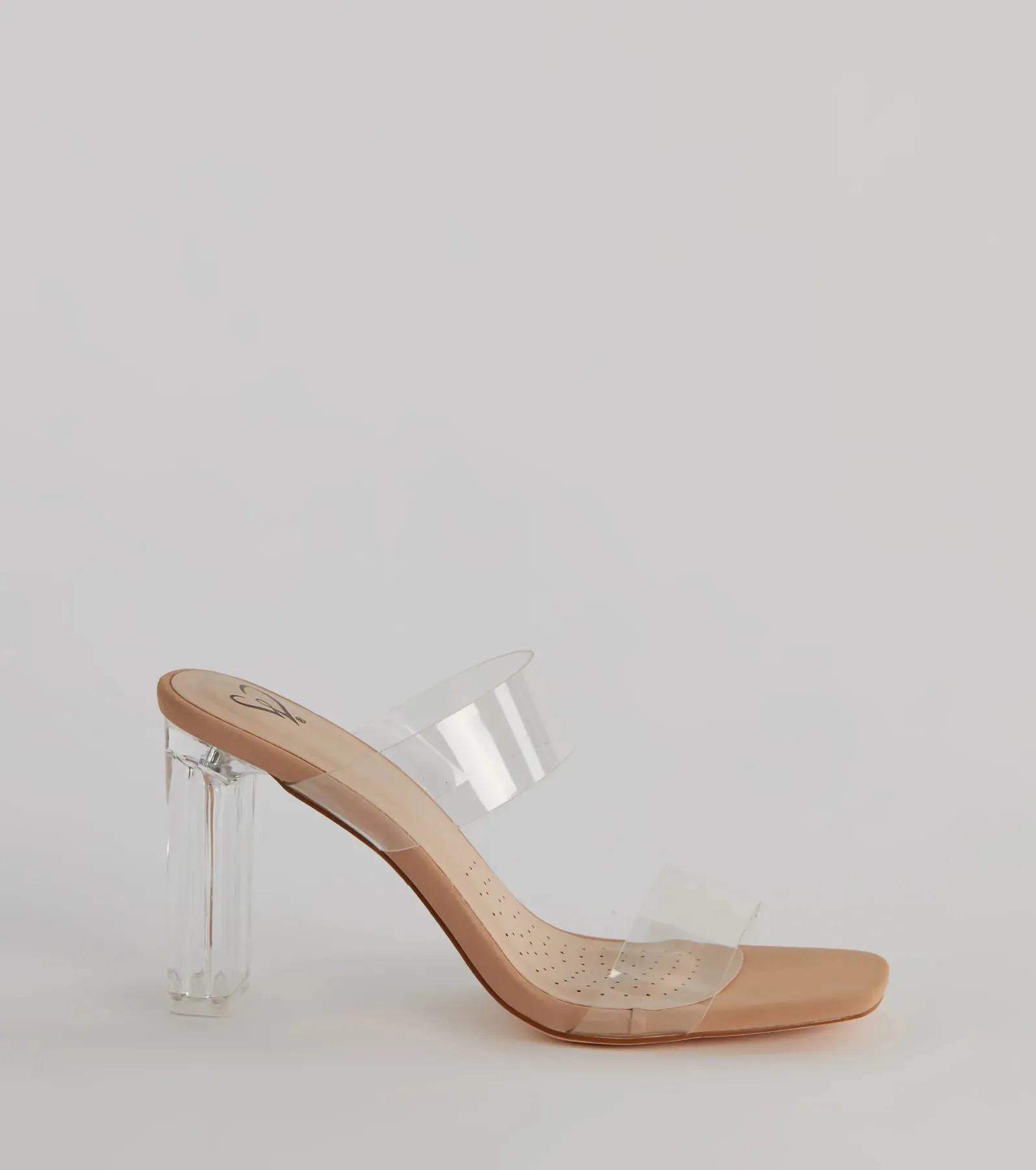 Clearly On Trend PVC Strap Lucite Block Heels sold by Windsor product image thumbnail 2