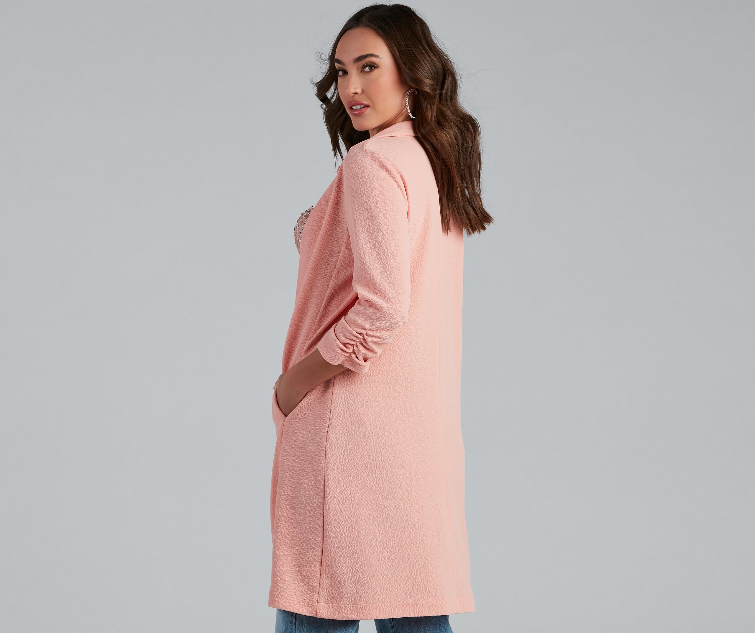 Pretty And Polished Long Line Blazer sold by Windsor product image thumbnail 2