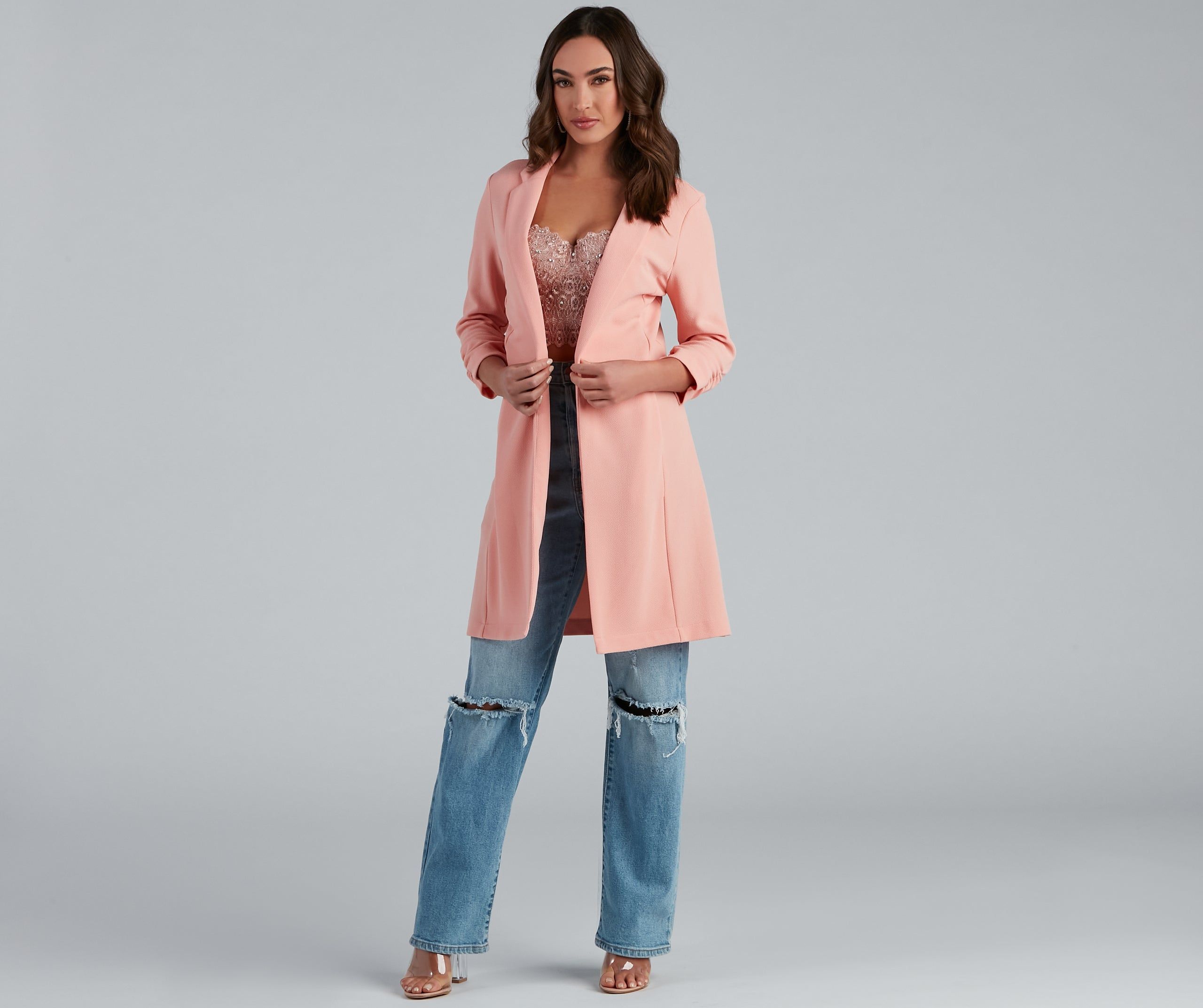 Pretty And Polished Long Line Blazer sold by Windsor product image thumbnail 3