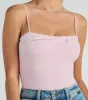 Darling Sass Sleeveless Lace Trim Bow Bodysuit sold by Windsor