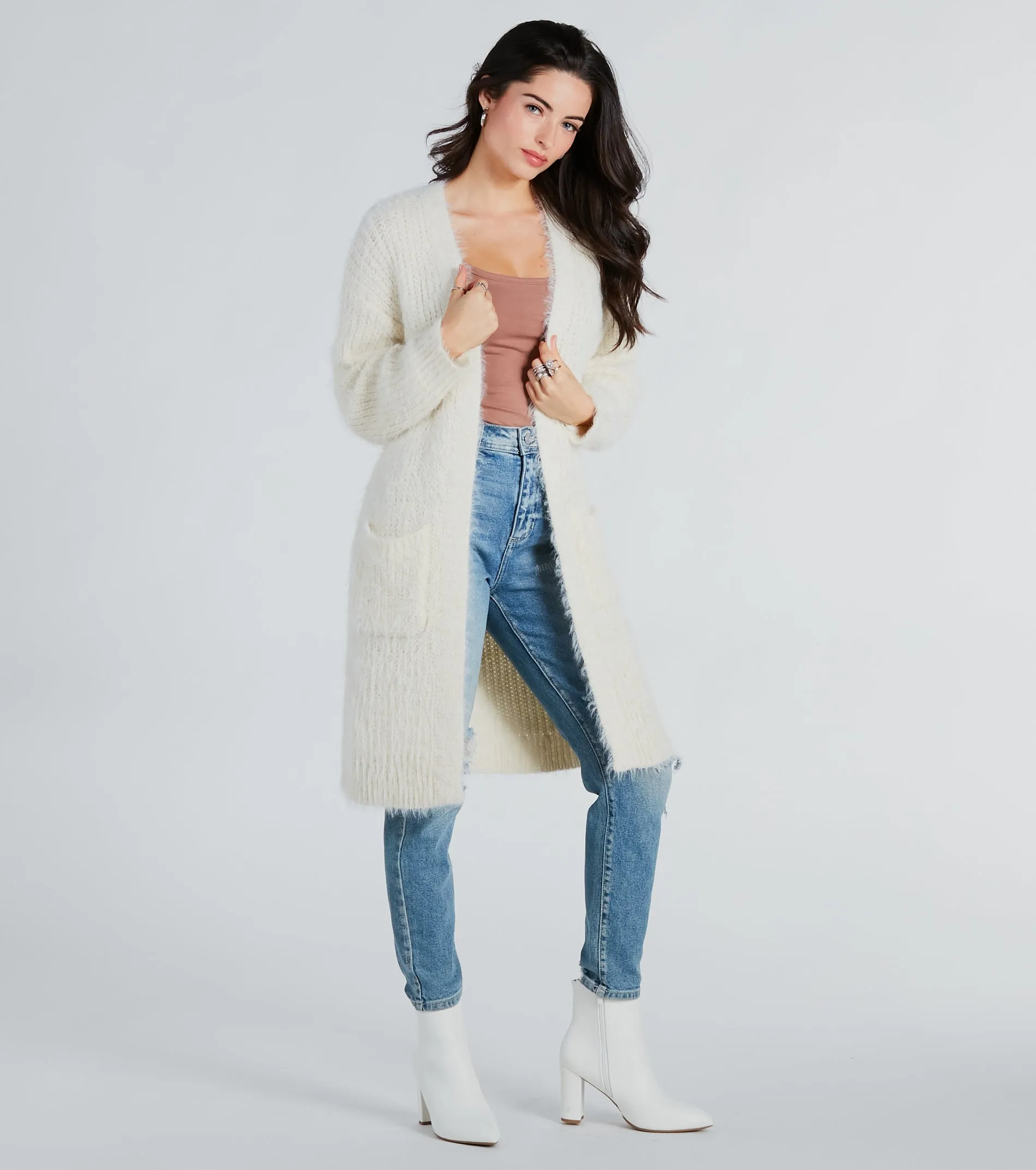 Cozy Touch Eyelash Knit Duster Cardigan sold by Windsor