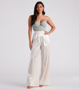Trending In Satin High Rise Pants sold by Windsor