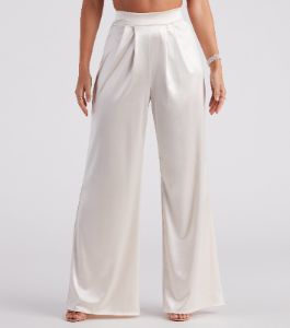 Trending In Satin High Rise Pants sold by Windsor