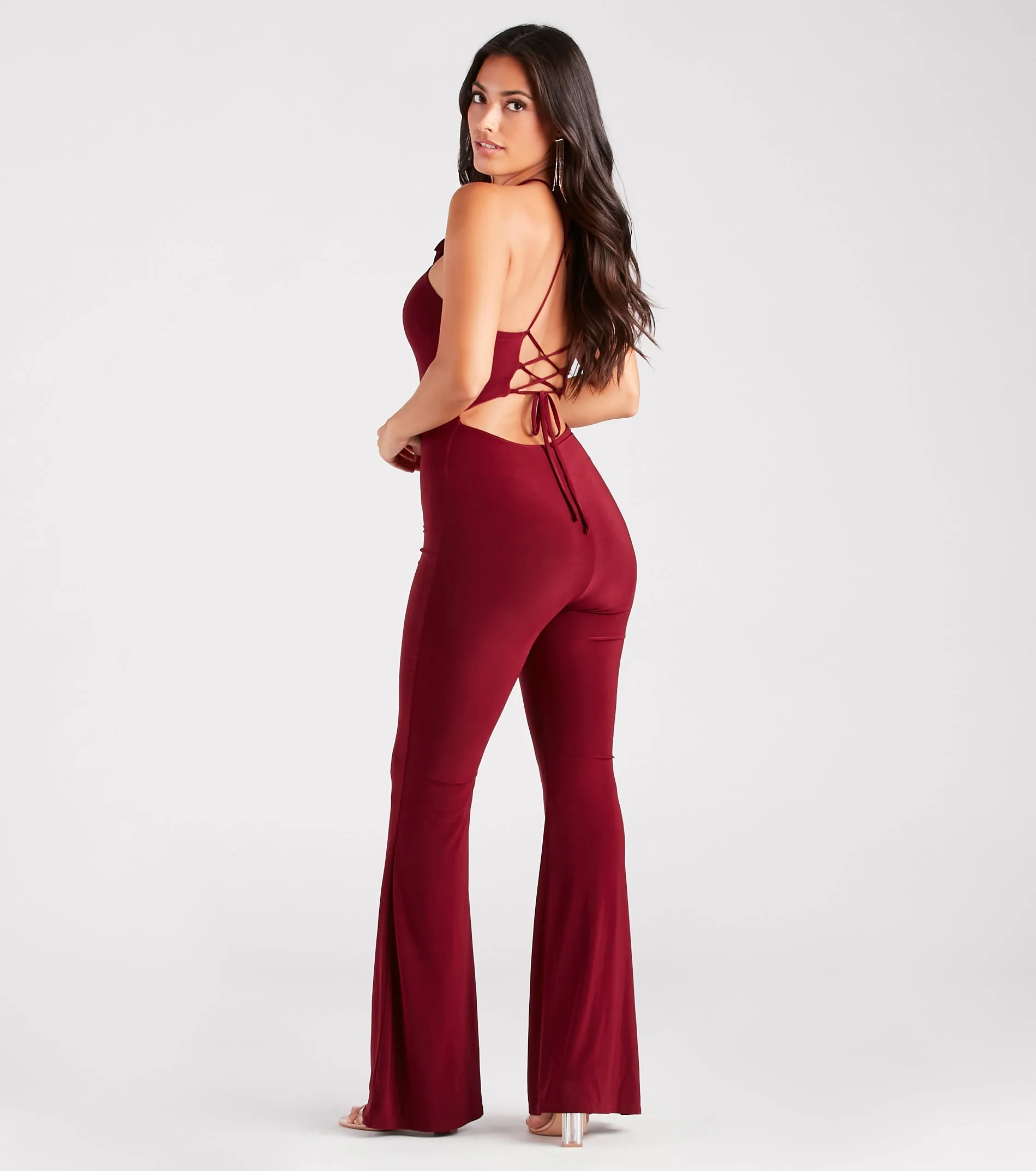 Style Blossom Rosette Flower Lace-Up Jumpsuit sold by Windsor product image thumbnail 2