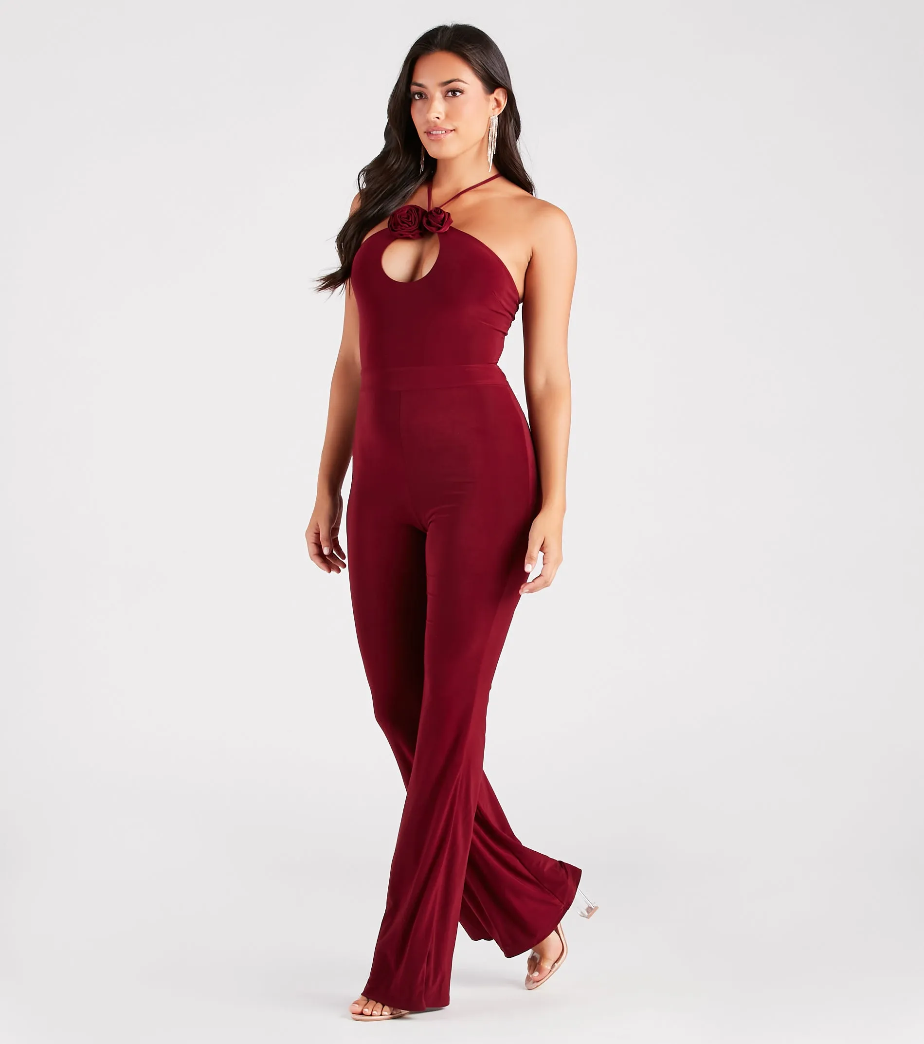 Style Blossom Rosette Flower Lace-Up Jumpsuit sold by Windsor product image thumbnail 4