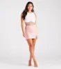 CLEARANCE - Edge Up Your Look Faux Leather Mini Skirt sold by Windsor