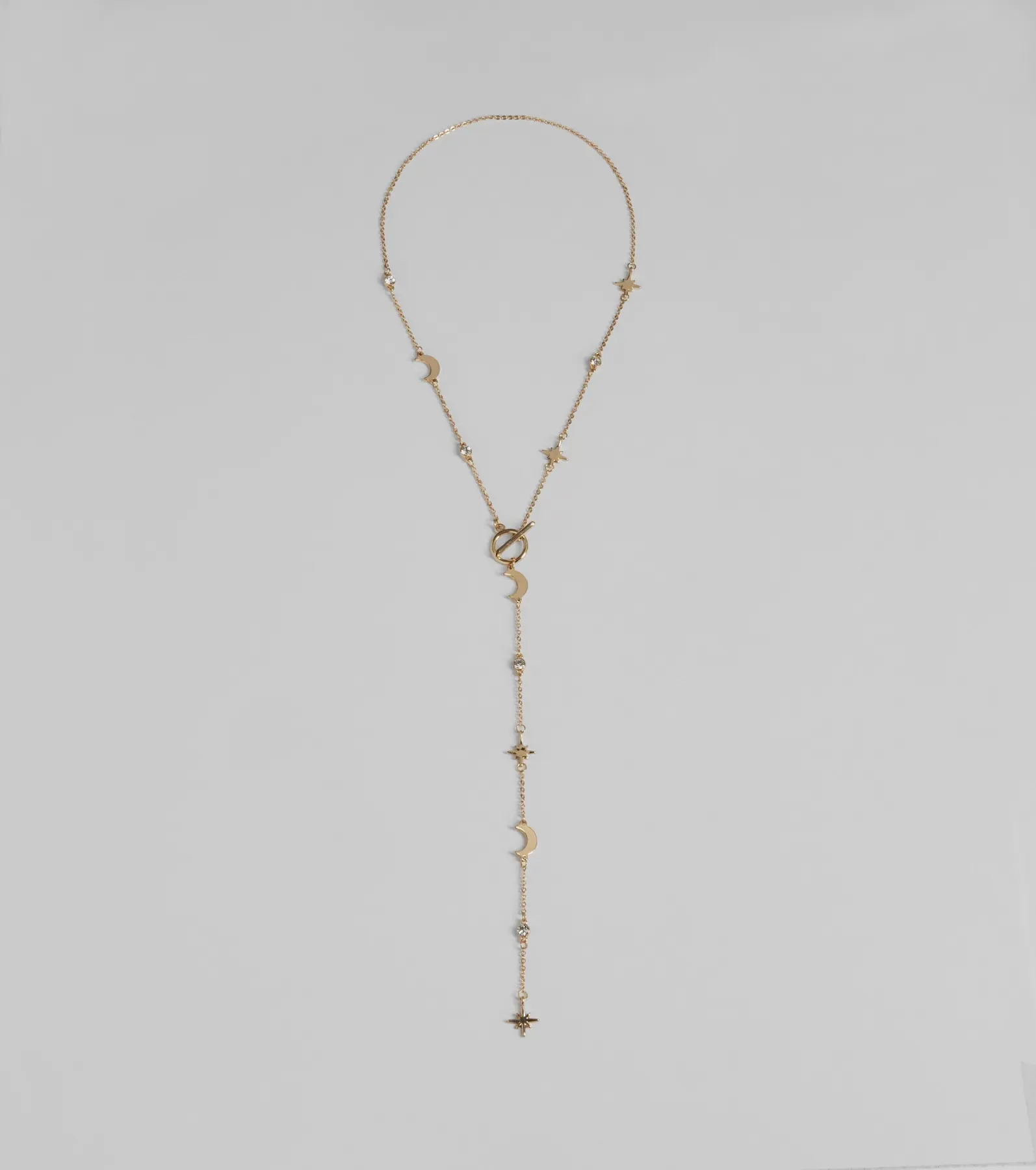 Dreamy Sparkle Celestial Charm Lariat Necklace sold by Windsor
