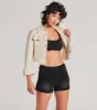 Chill Moments Long Sleeve Crop Denim Trucker Jacket sold by Windsor