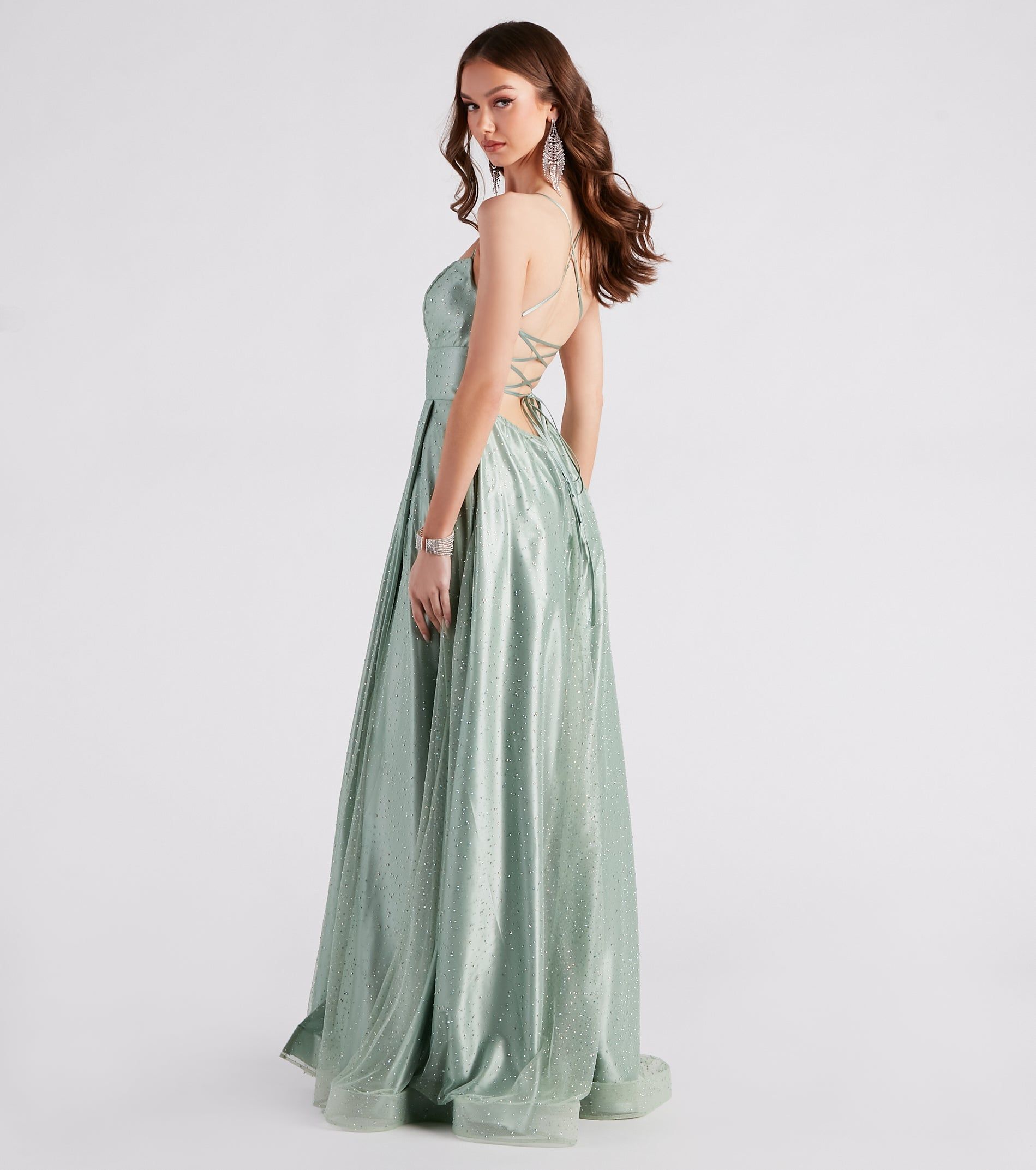 Alexis Formal Rhinestone A-Line Dress sold by Windsor product image thumbnail 2