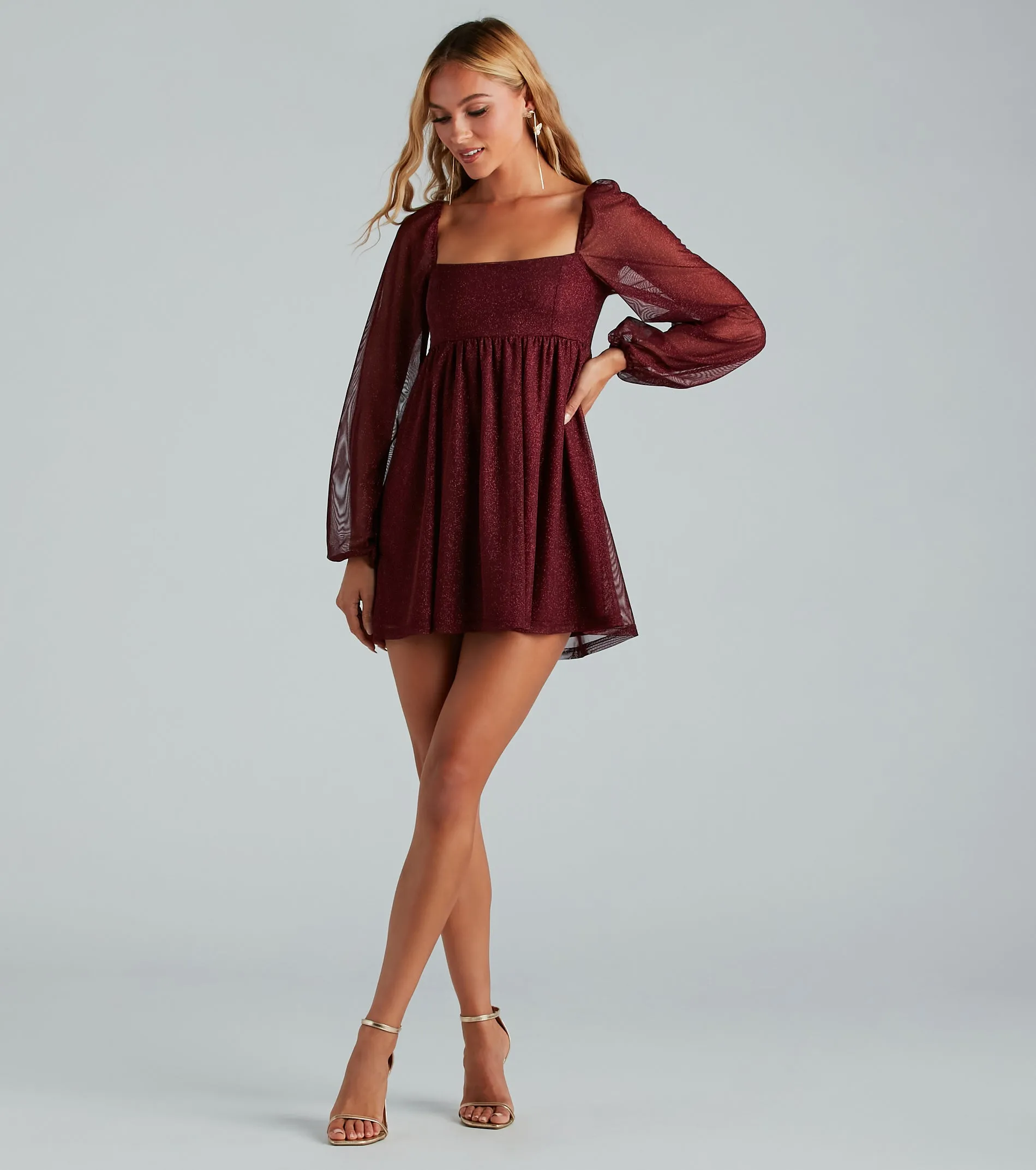 Countless Shine Glitter Skater Dress sold by Windsor