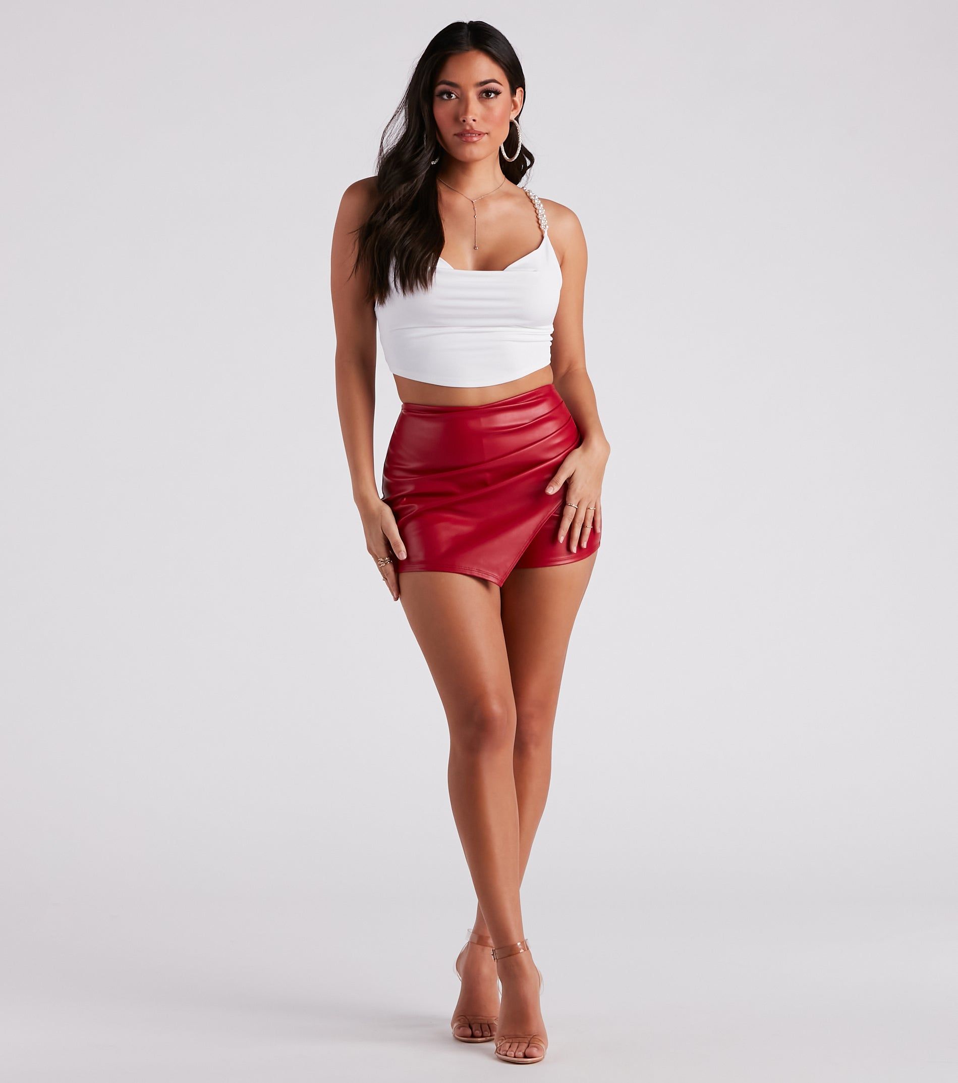 Pearl Of Style Tie Back Crop Top sold by Windsor product image thumbnail 3