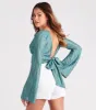 Festival Fun Crochet Tie-Back Crop Top sold by Windsor