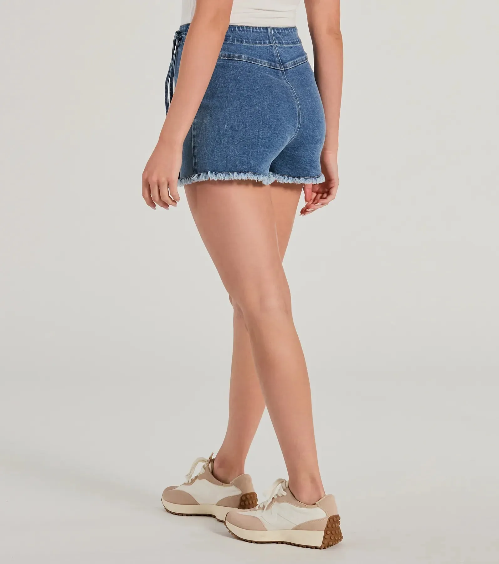 Stylish Appearance Side-Tie Wrap Denim Skort sold by Windsor product image thumbnail 2