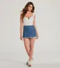 Stylish Appearance Side-Tie Wrap Denim Skort sold by Windsor