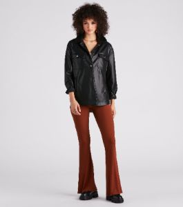 Trendy Babe Ribbed Knit Flare Pants sold by Windsor