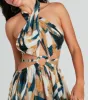 Dreamy Destination Cutout Tropical Print Maxi Dress sold by Windsor