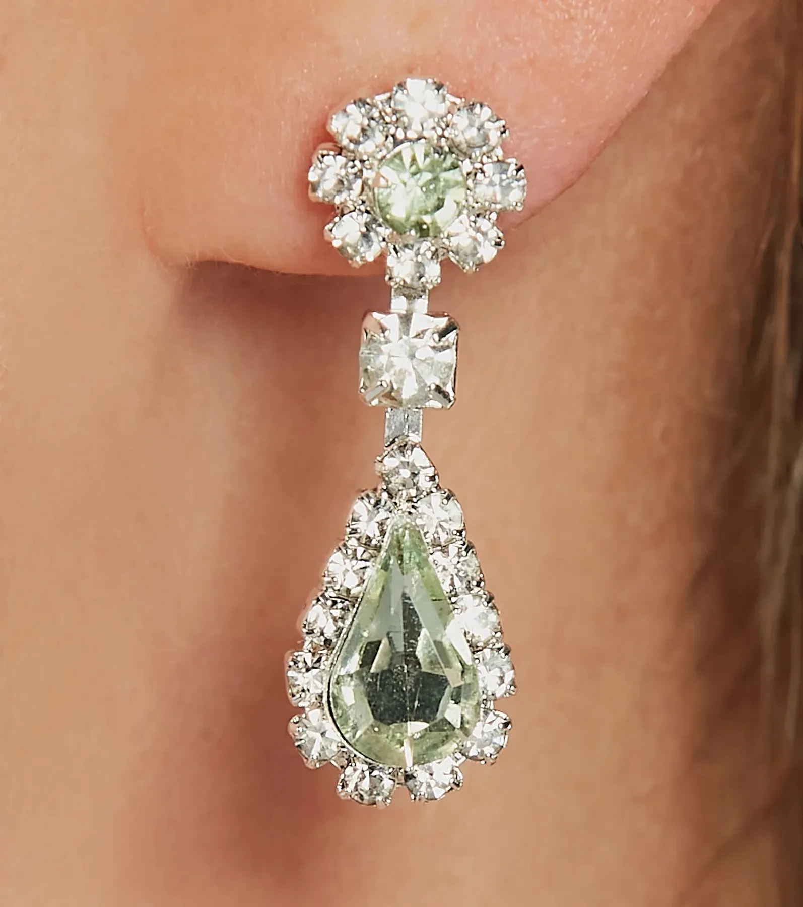 Glamorous Mood Rhinestone Necklace And Earrings Set sold by Windsor product image thumbnail 2